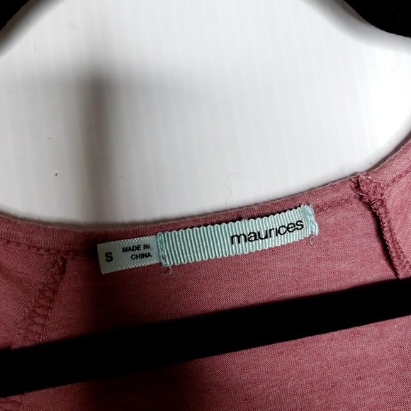 Maurices Pink Ruffled Short Sleeve Top - Picture 3 of 5